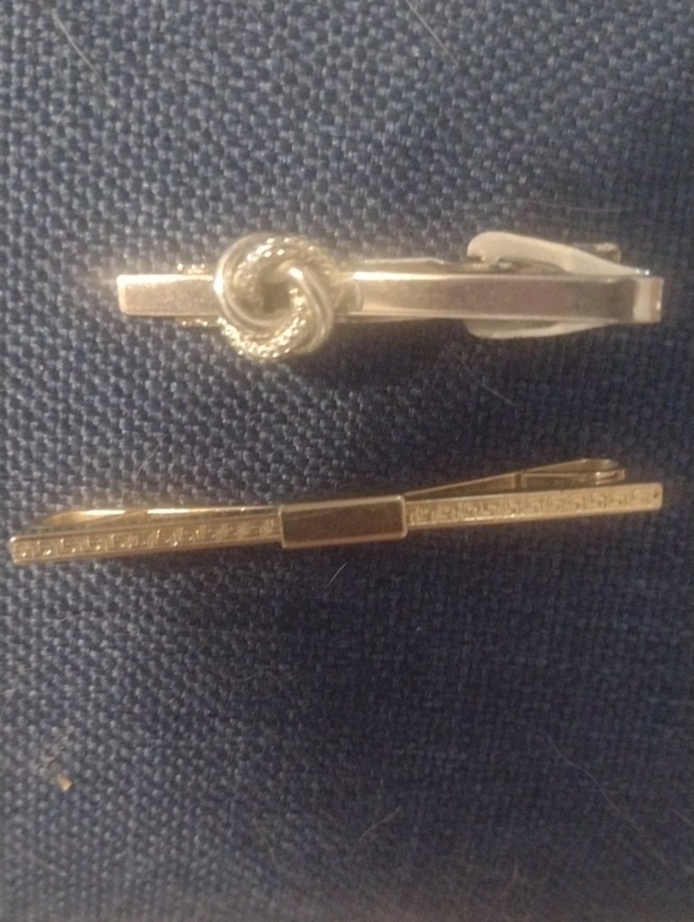 Set Of Two Vintage Tie Bar/Clip For Men